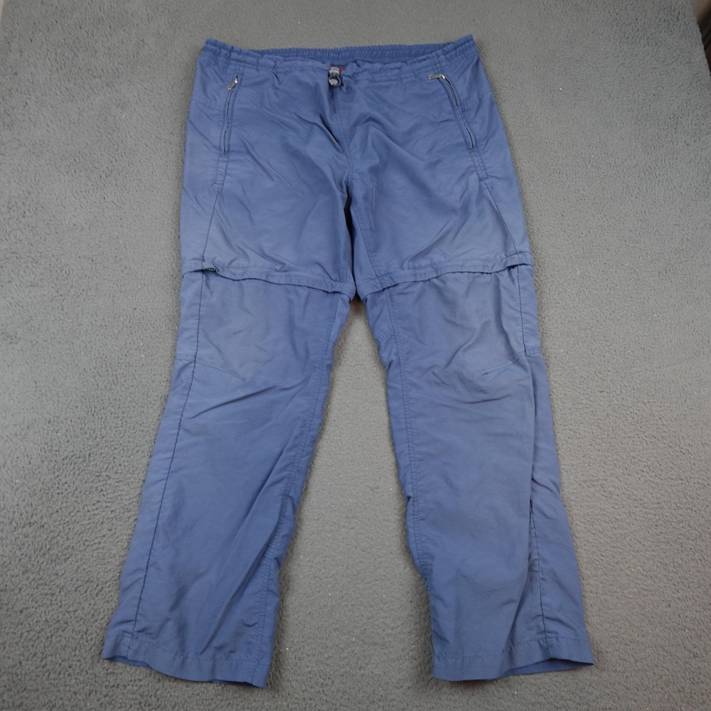 Rohan Convertible Pants Womens Large Blue Zip Off Hiking Travel Goas Nylon
